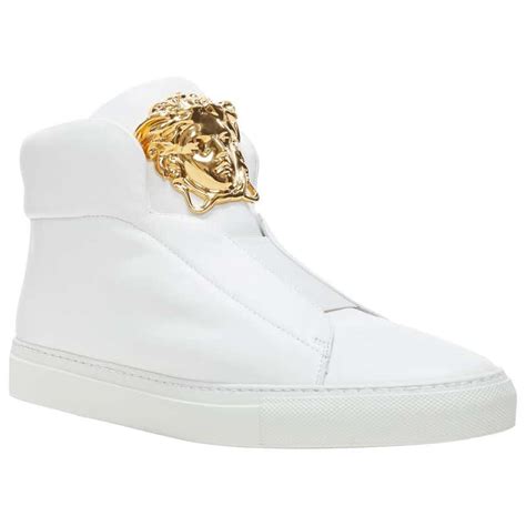 white medusa versace shoes